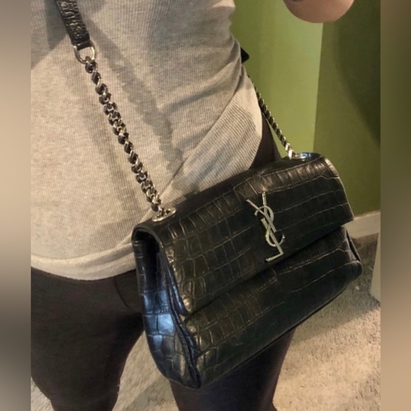 Yves Saint Laurent Bags Ysl Monogram West Hollywood Croc Embossed